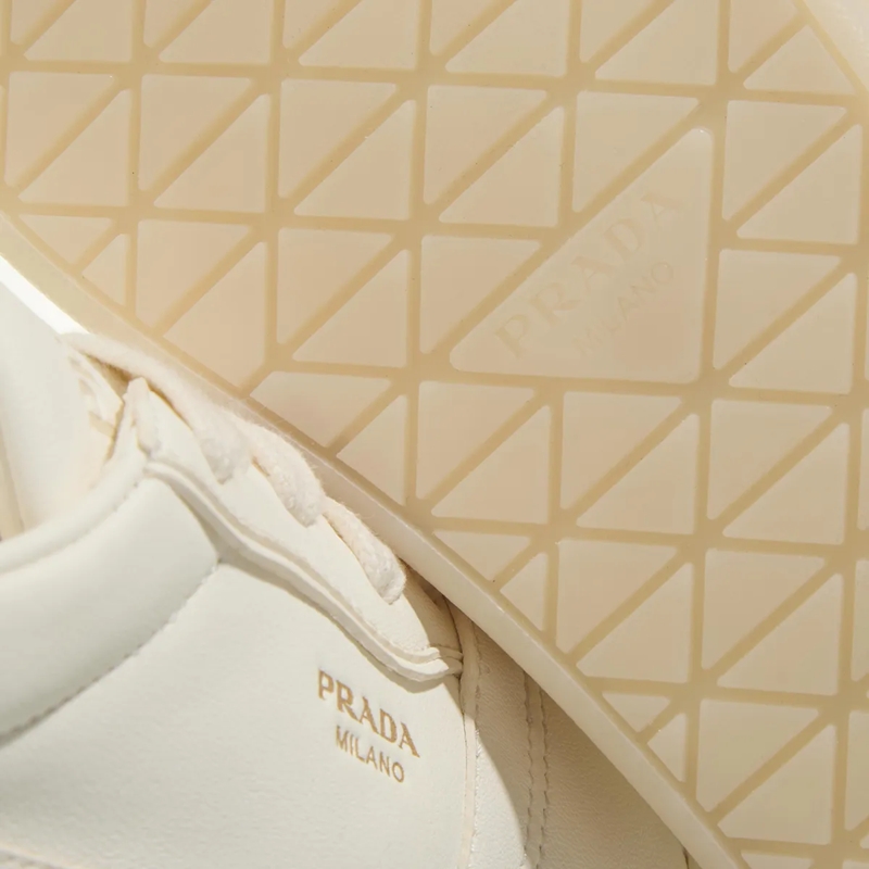 Prada Low-Top-Sneaker Leather Sneaker Avorio(Image 5)