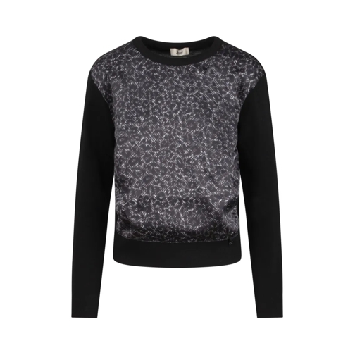 Herno Pullover Printed Sweater Black