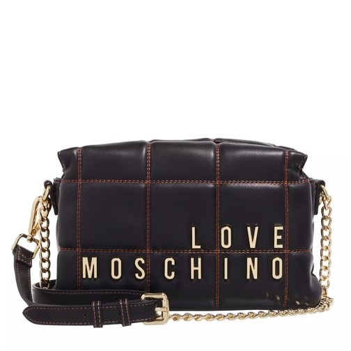 Love Moschino Embroidery Quilt Nero Sac à bandoulière