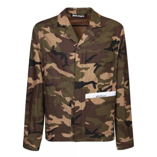 Palm Angels Green Camou Jacket Green 