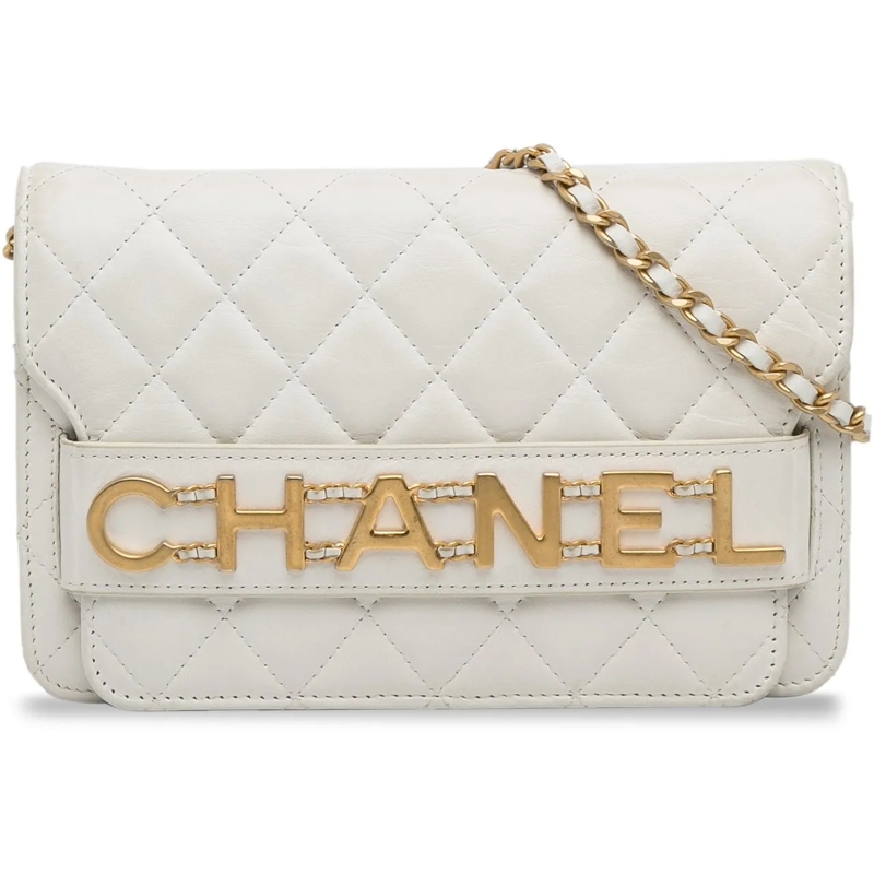 Chanel Crossbody Bag Enchained Wallet on Chain weiß