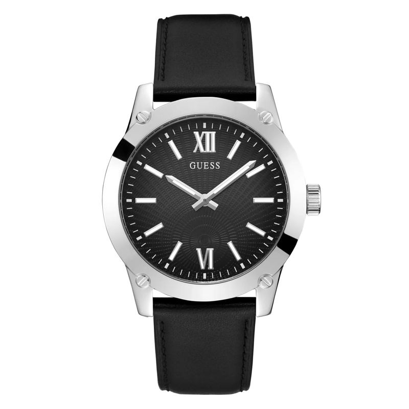 Guess Quarzuhr Quarz Analog Uhr Crescent schwarz