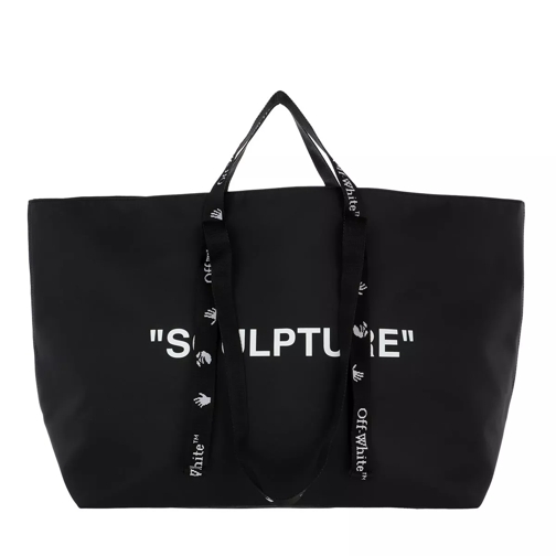 Off-White Commercial Tote Bag Black White Rymlig shoppingväska