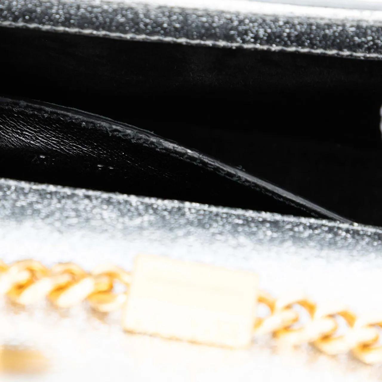 Thumbnail - Saint Laurent Hobo Bags - Small Metallic Calfskin Classic Monogram Kate Cros - Gr. unisize - in Silber - für Damen