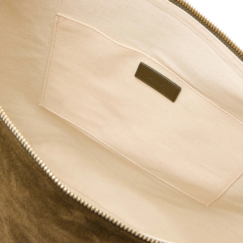 A.P.C. Hobo Bag Sac Vera Maxi Jad Dark Khaki(Image 4)