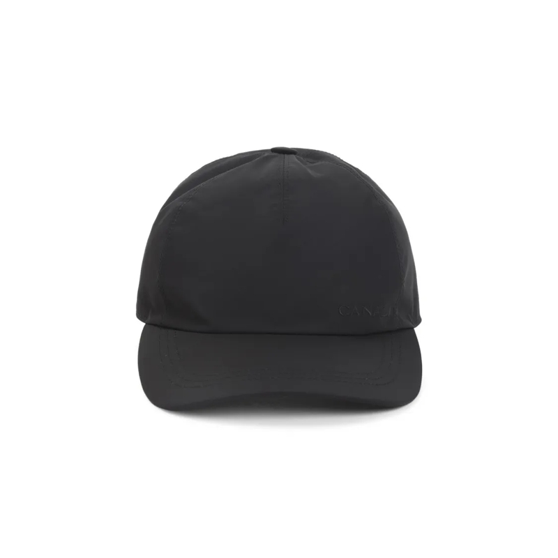 Canali Hut Minimalist Black Cap With Curved Brim Black