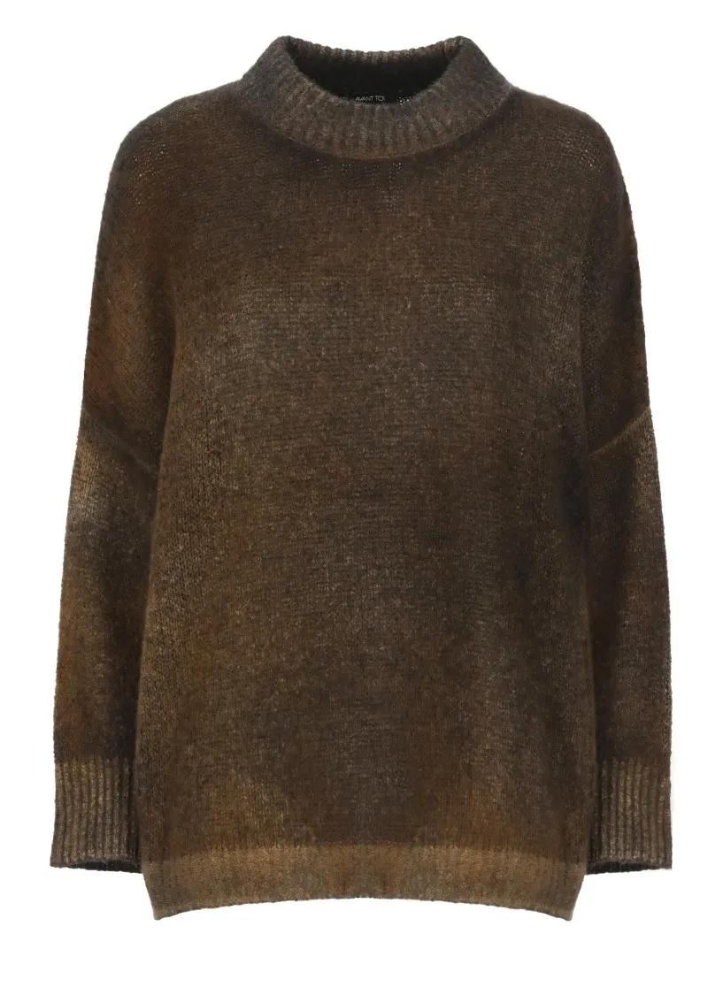 CALIBAN - Cashmere And Silk Sweater - Größe S - braun