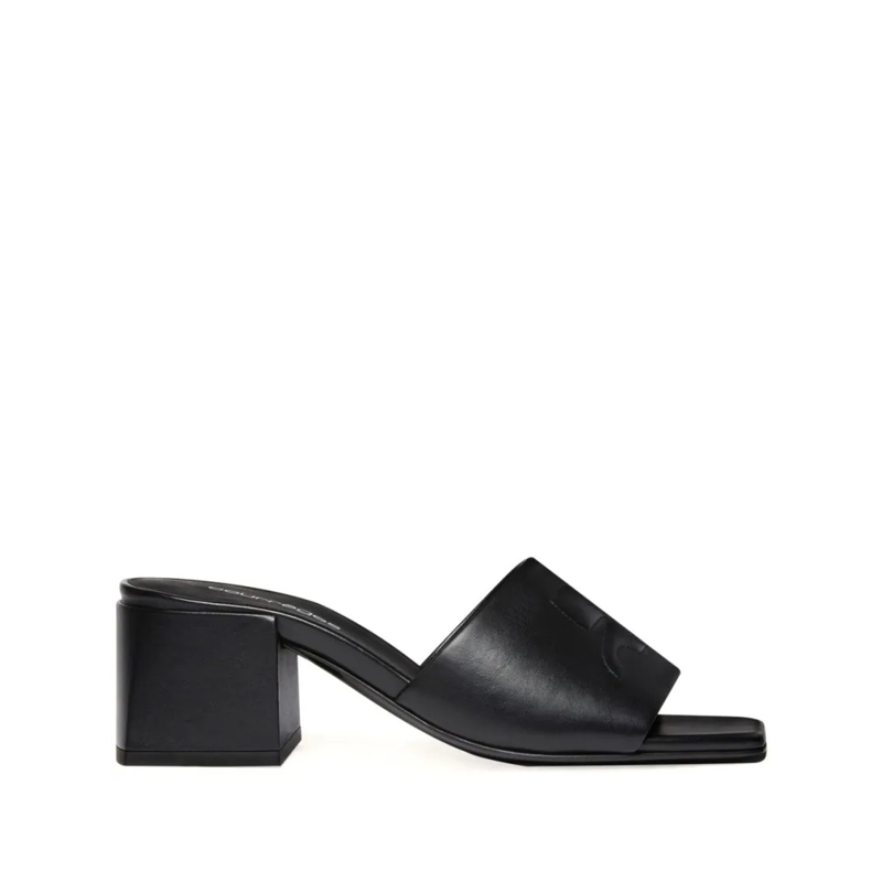 Courrèges Sandalen Square Open Toe Black Sandals Black