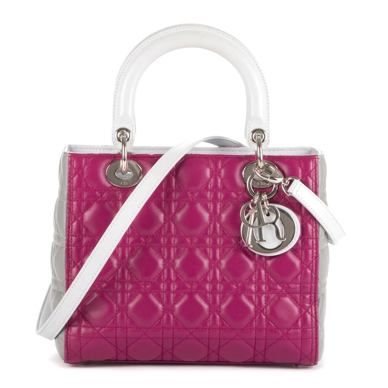 Christian Dior Crossbody Bag Medium Lady Dior Zip PM pink