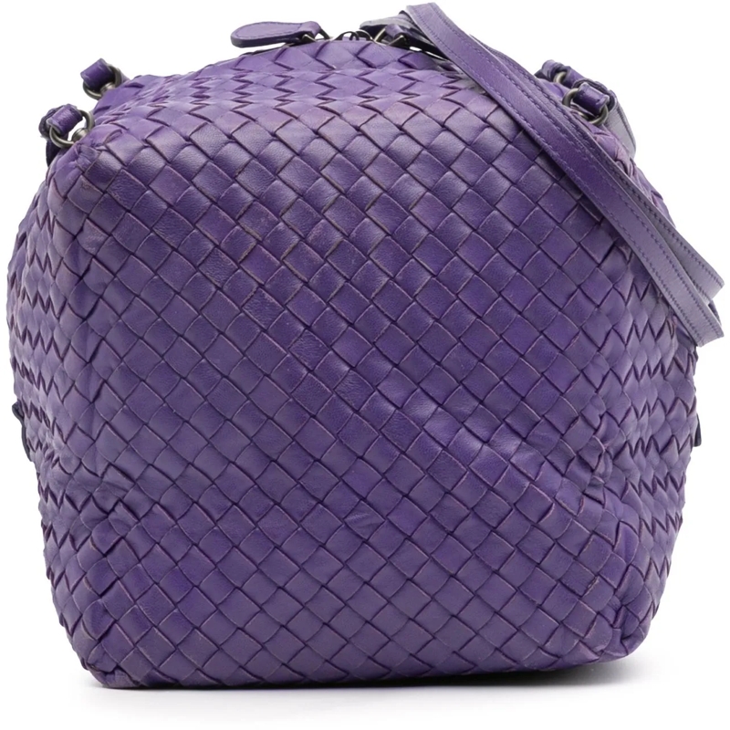 Bottega Veneta Schultertasche Nappa Intrecciato Cube Crossbody lila