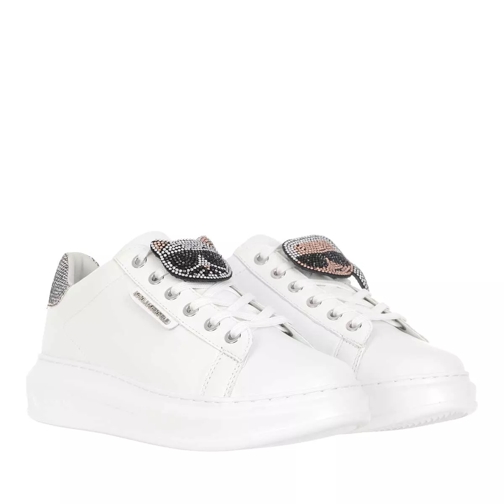 Karl Lagerfeld Kapri Ikonic Twin Lo Lace Sneaker White Silver Low-Top Sneaker