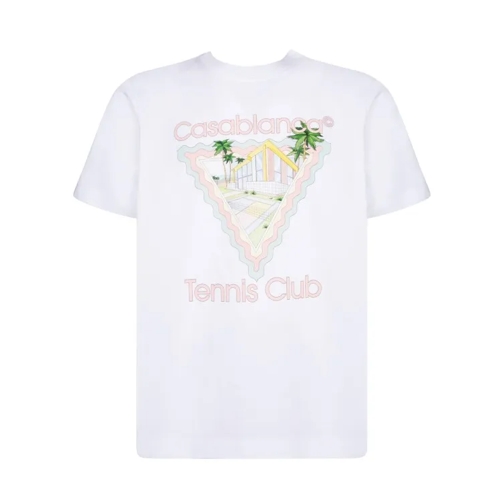 Casablanca Short Sleeves Front Graphic Print T-Shirt White 