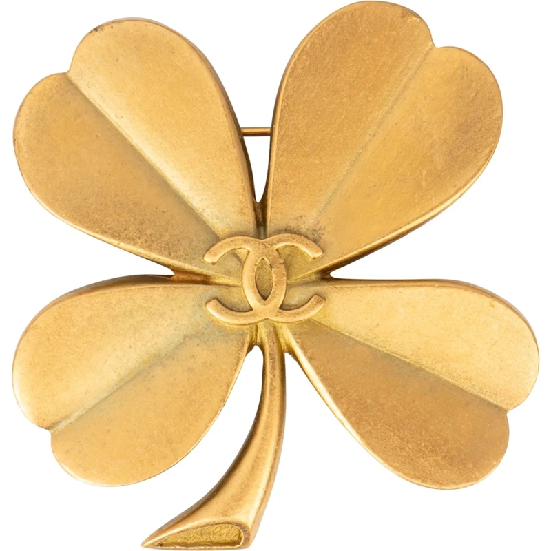 Chanel  Chanel Golden CC Cloverleaf Brooch mehrfarbig