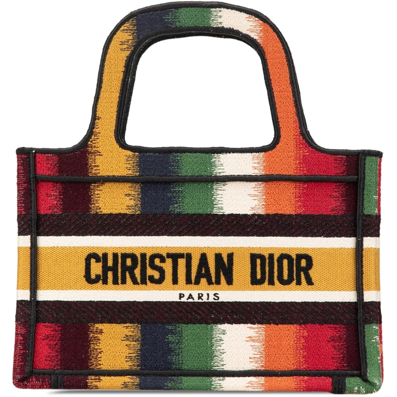 Christian Dior Tote Mini D Stripes Book Tote gelb
