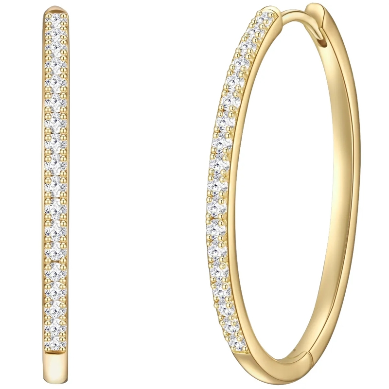 Glanzstücke München Ohrhänger Sterling Silber Creolen Zirkonia gold