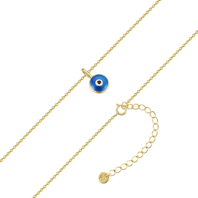 Glanzstücke München Mittellange Halskette Sterling Silber Halskette Nazar-Auge gold(Image 3)