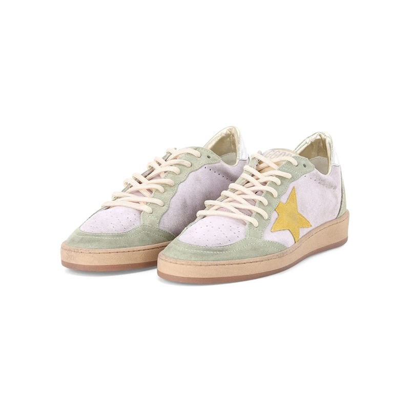 Golden Goose Schnürschuhe Sneaker Ball Star aus Leder mehrfarbig