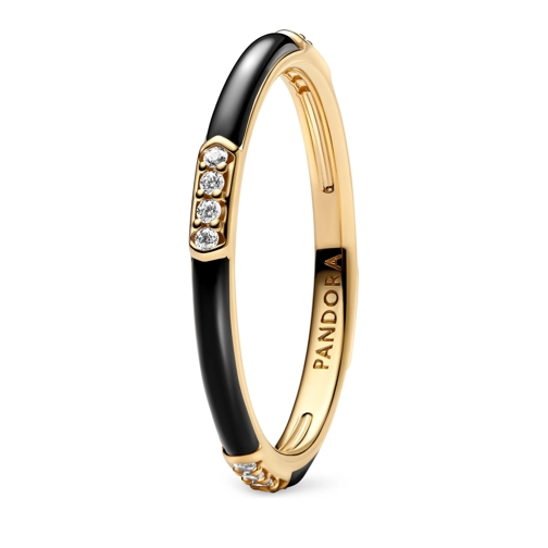 Pandora Ring 14k Gold-plated ring with clear cubic zirconia and 14k Gold-plated