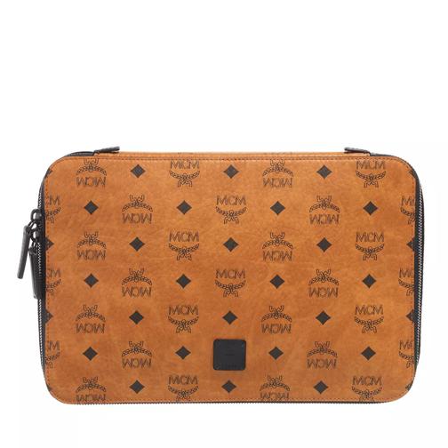 MCM Ottomar Visetos Travel Case Medium Cognac Coffret à cosmétiques