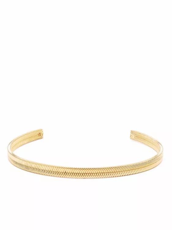 Federica Tosi Halskette - Metal Rachel Textured Choker - Gr. unisize - in Gold - für Damen