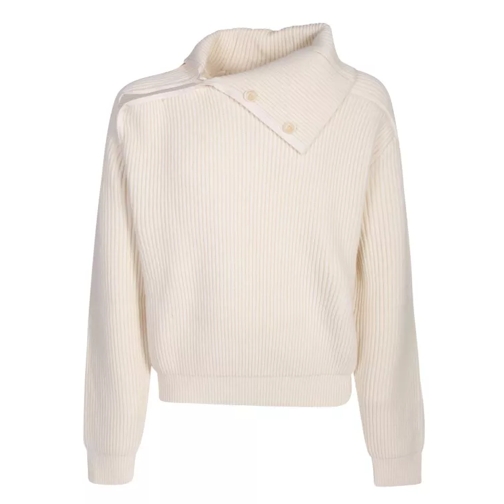 Jacquemus Asymmetric Knit Sweater Neutrals Pull