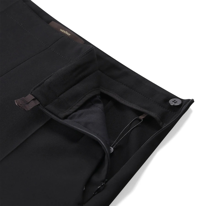 windsor.  Slim-Fit Hose aus Viskose-Mix schwarz(Image 3)