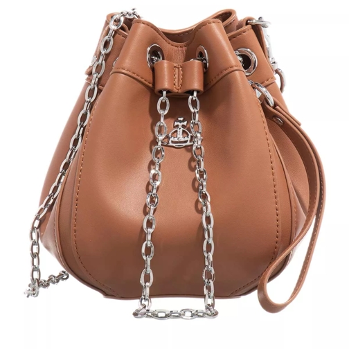 Vivienne Westwood Chrissy Small Bucket Bag Tan Borsa a secchiello