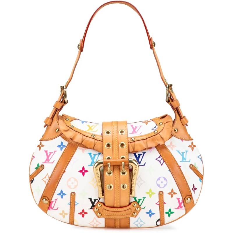 Louis Vuitton Schultertasche Monogram Multicolore Leonor weiß