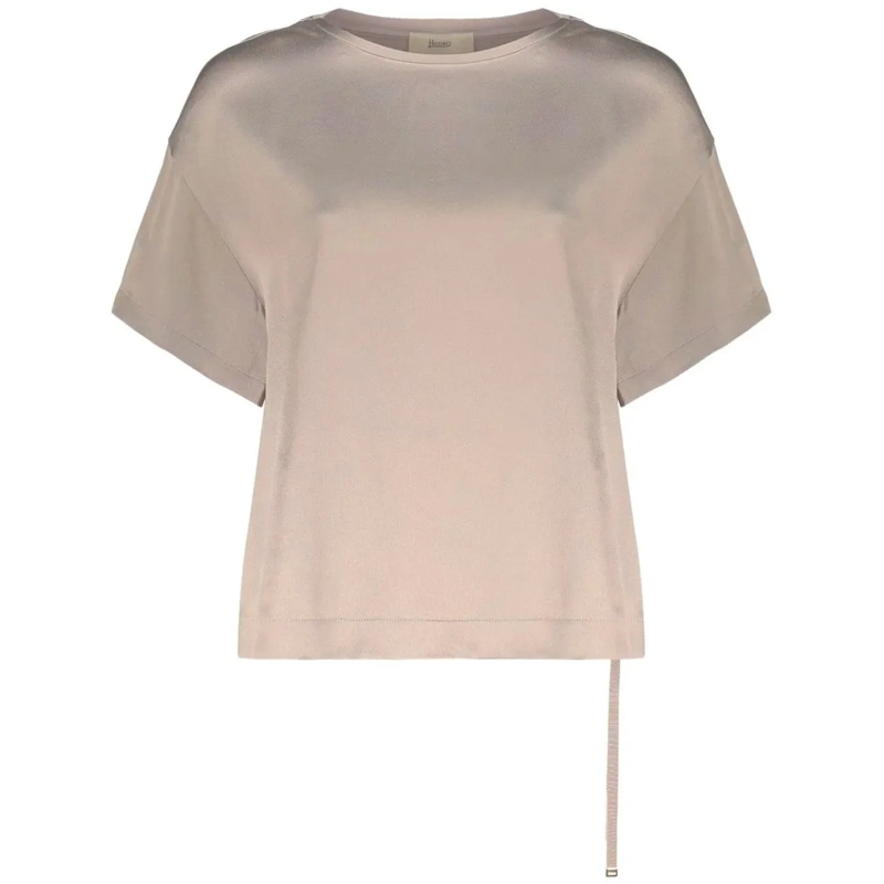 Herno T-Shirt Herno  asymmetric short-sleeve blouse beige