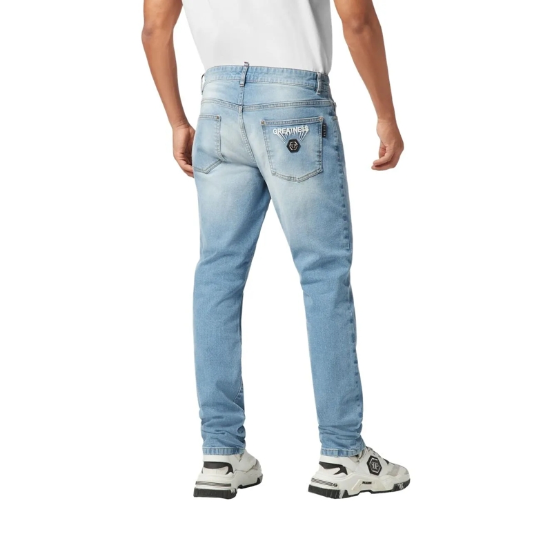 Philipp Plein Jeans mit geradem Bein Supergerader Schnitt jeansblau(Image 2)