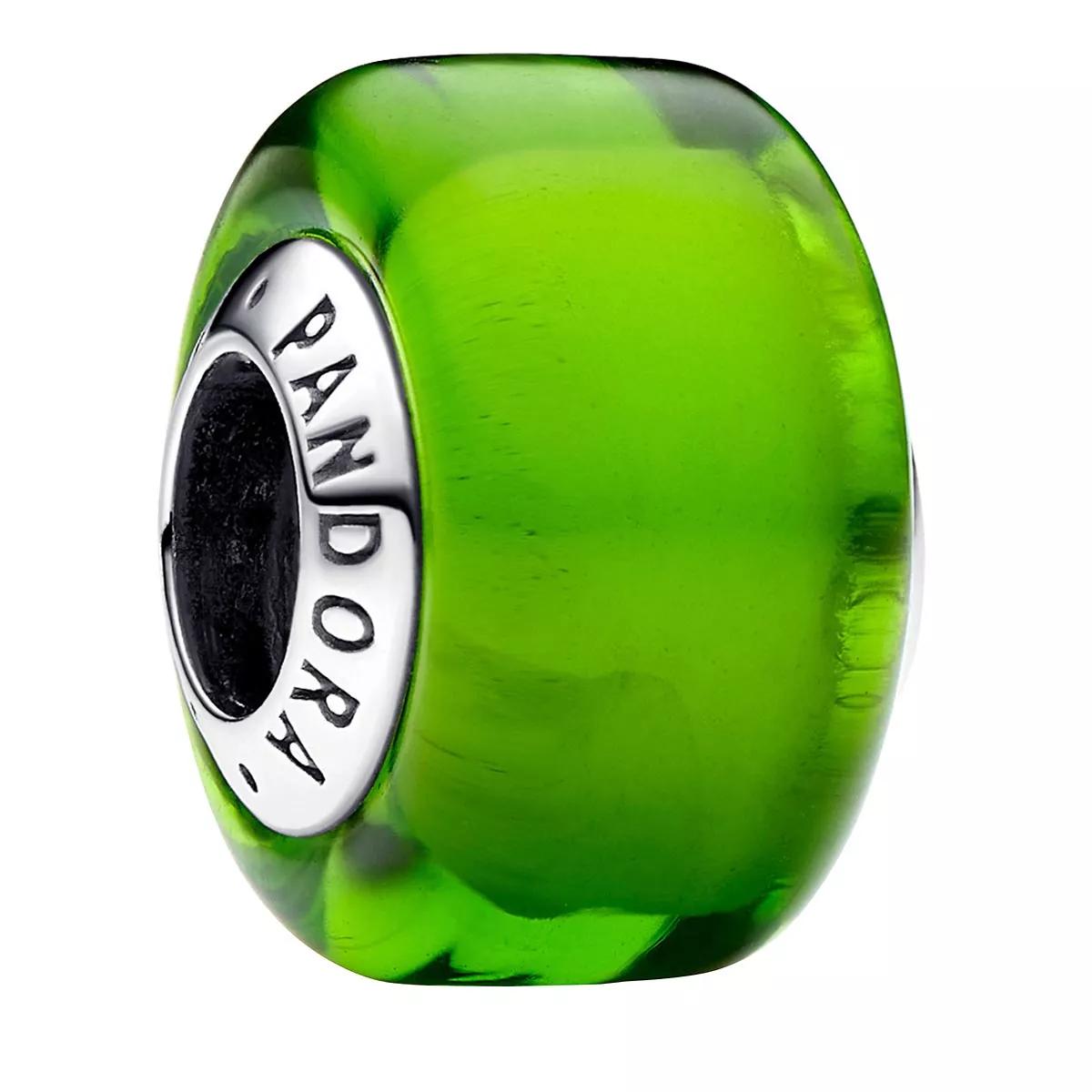 Pandora Sterling silver charm with green Murano glass Green H nge