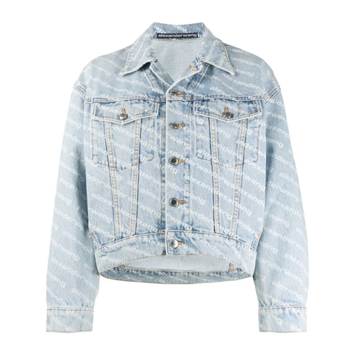 Alexander Wang Blue Denim Jacket Blue Vestes en jean