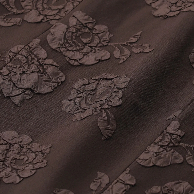 Rotate Maxikleid Jacquard Midikleid braun(Image 4)