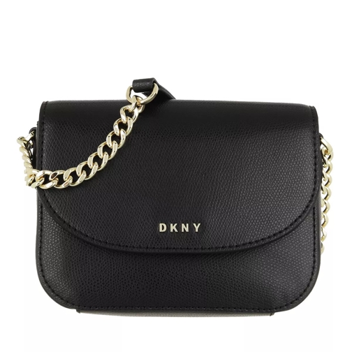DKNY Felicia Flap Crossbody Black Gold Crossbody Bag