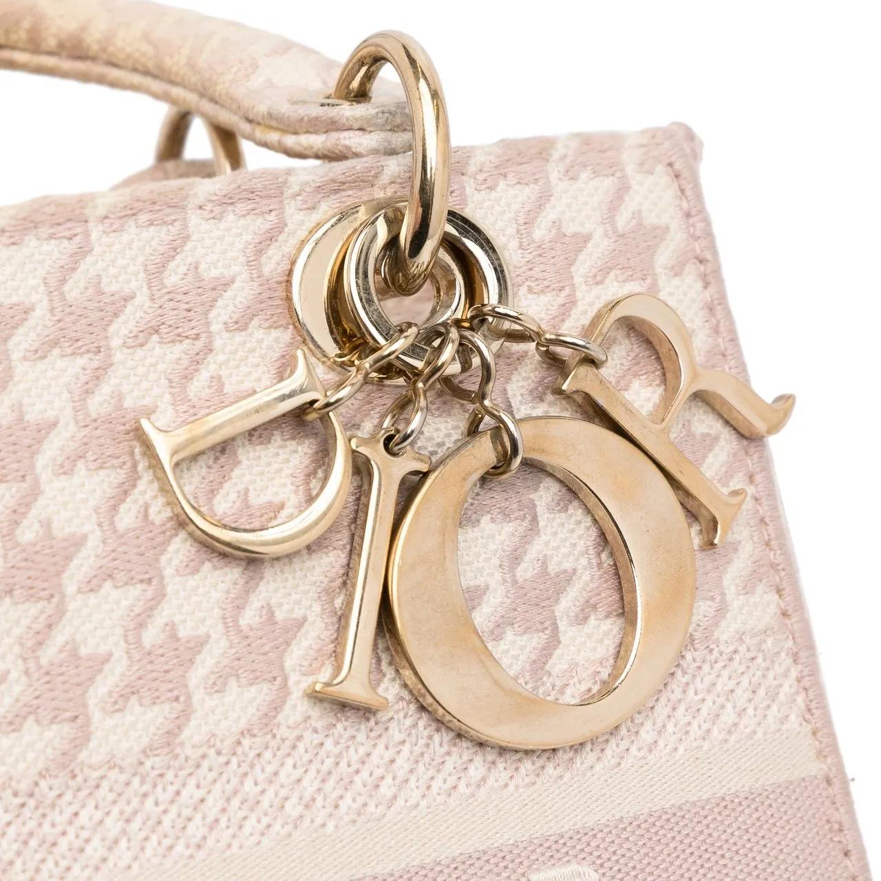 Thumbnail - Christian Dior Hobo Bags - 2021 Small Houndstooth Lady D-Lite - Gr. unisize - in Gold - für Damen
