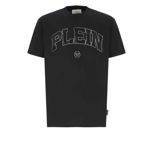 Philipp Plein T-Shirts Balck Logoed T-Shirt Black