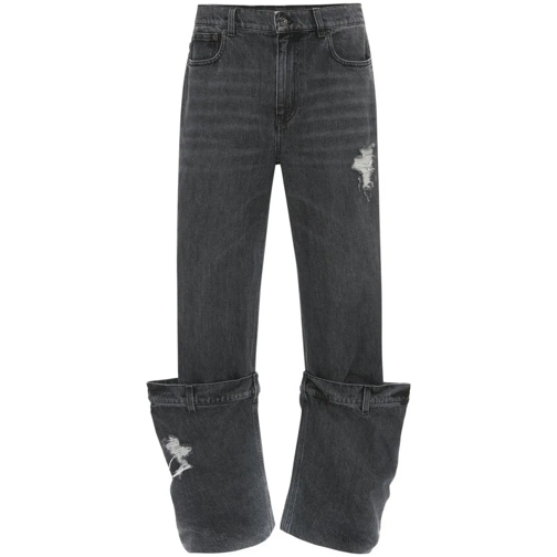 J.W.Anderson Gray Distressed Bucket Denim Pants Grey Jeans