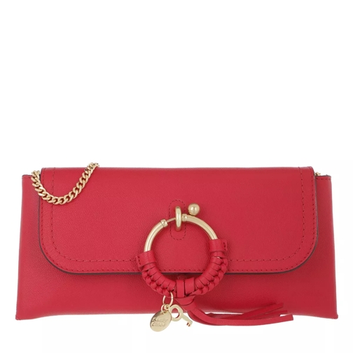 See By Chloé Crossbody Cowhide Leather Suede Red Flame Pochette-väska