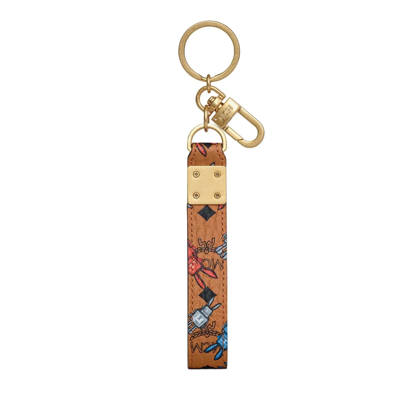 MCM Schlüsselanhänger Aren Visetos Key Holder Fff Co Cognac(Image 2)