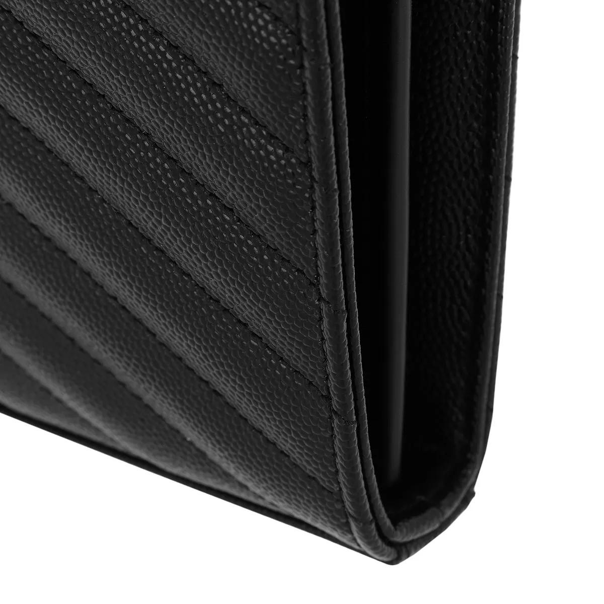 Saint Laurent Monogram Quilted Leather Zip Bifold Wallet