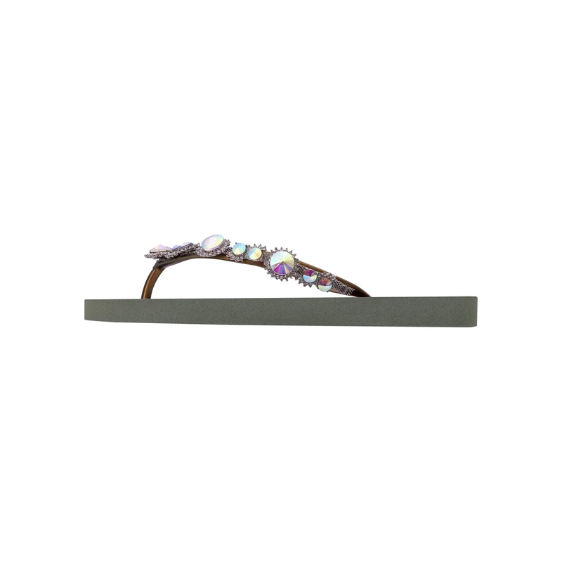 UZURII Flip Flops Zehentrenner Chrystal Marilyn dunkel-grün