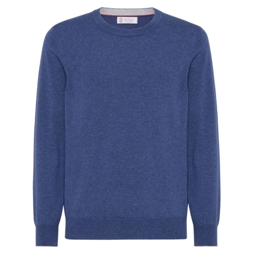 Brunello Cucinelli Pullover Cashmere Sweater Blue