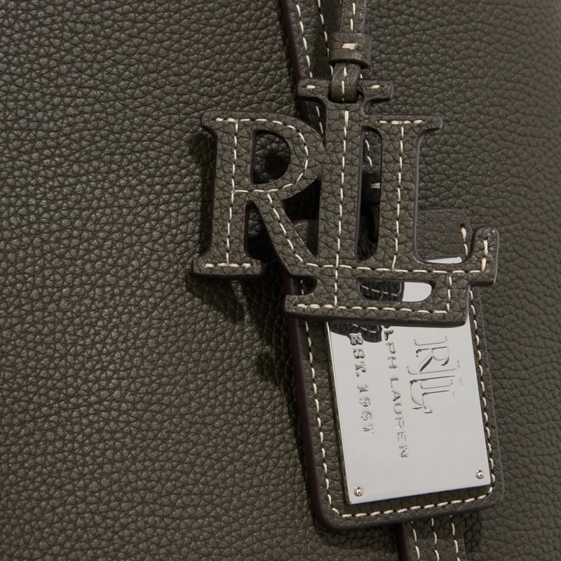 Lauren Ralph Lauren Shopper Emerie Tote Tote Large Dark Olive(Image 4)