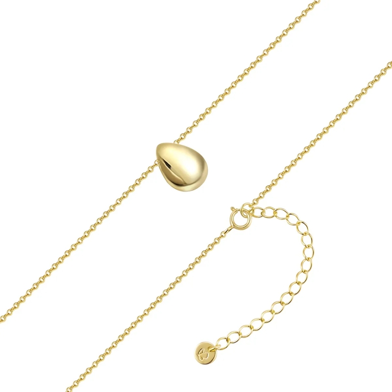 Glanzstücke München Mittellange Halskette Sterling Silber Halskette Tropfen gold(Image 3)