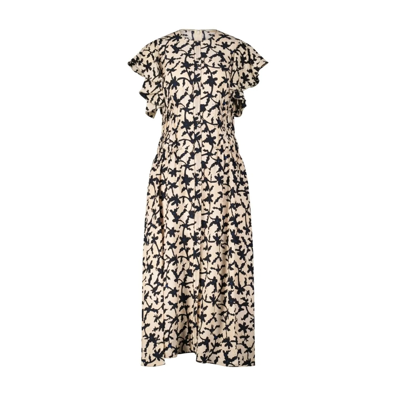 Ulla Johnson Maxikleid Anais Kleid mit Muster beige