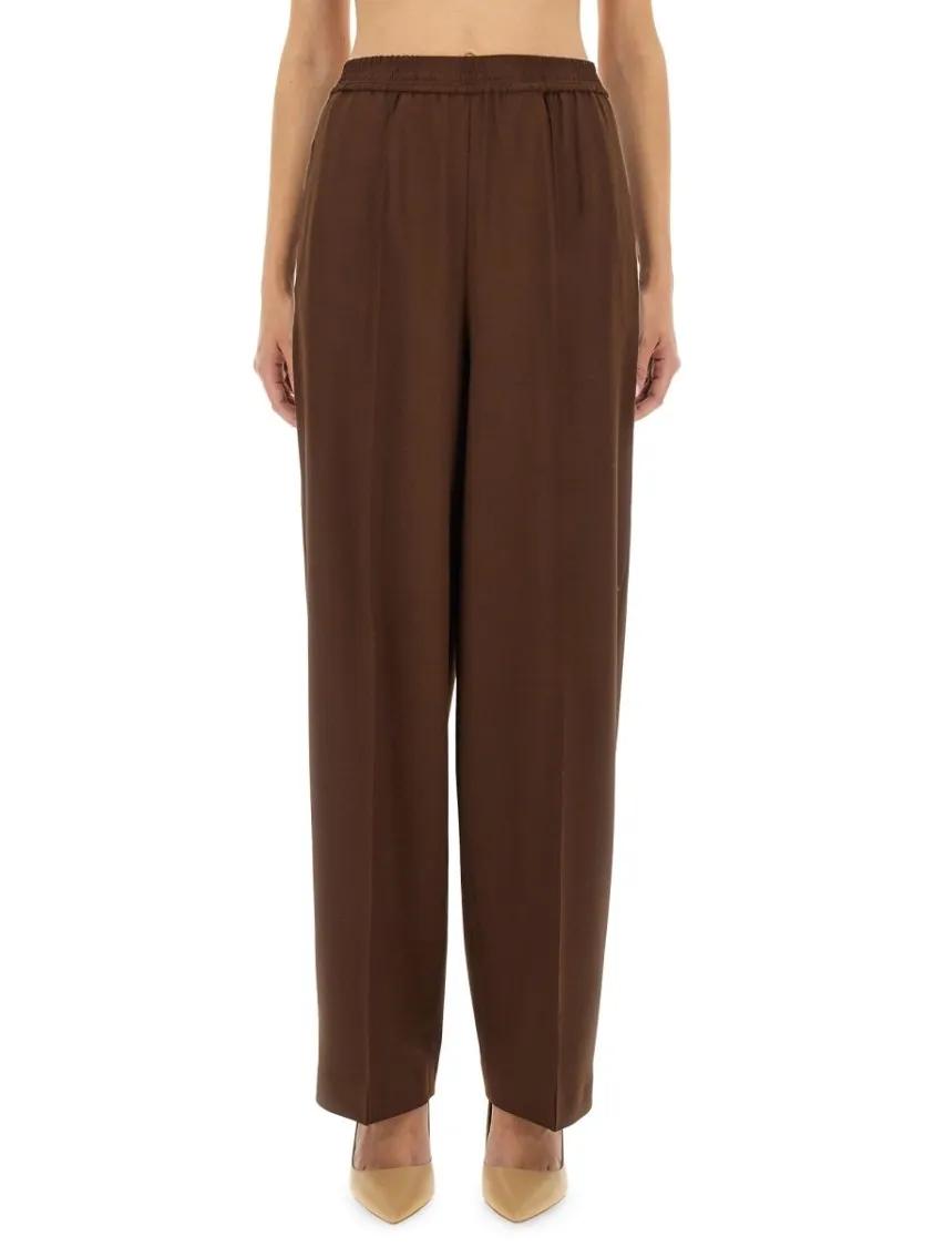 Thumbnail - Fabiana Filippi - High-Waisted Wide-Leg Pants - Größe 40 - braun