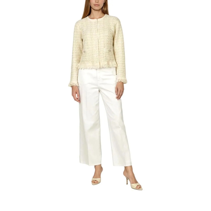 Marc Aurel Bouclé-Jacke Strickjacke beige(Image 3)