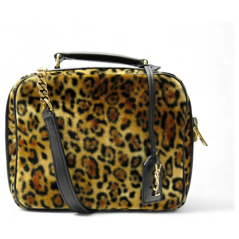 Saint Laurent Sac à bandoulière NEUE SAINT LAURENT LEOPARDENPRINT KAMERA HANDTASCH beige