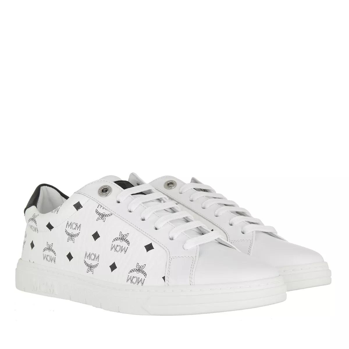 MCM M Lt Terrain Derby Visetos White Low Top Sneaker