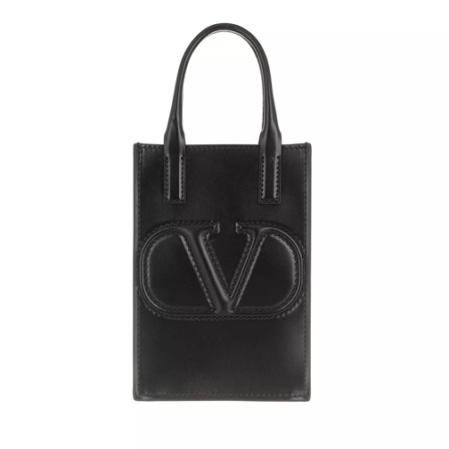 Valentino Garavani Smartphone Case Leather Black Phone Bag